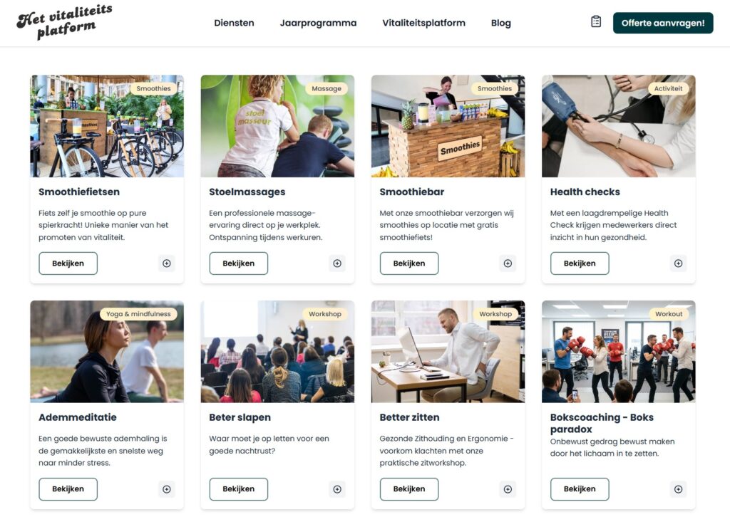 platform diensten voor vitaliteit